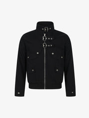 Button-Detail Techwear Work Jacket