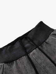 Gerippte Bootcut-Jeans mit umgeschlagenem Bund