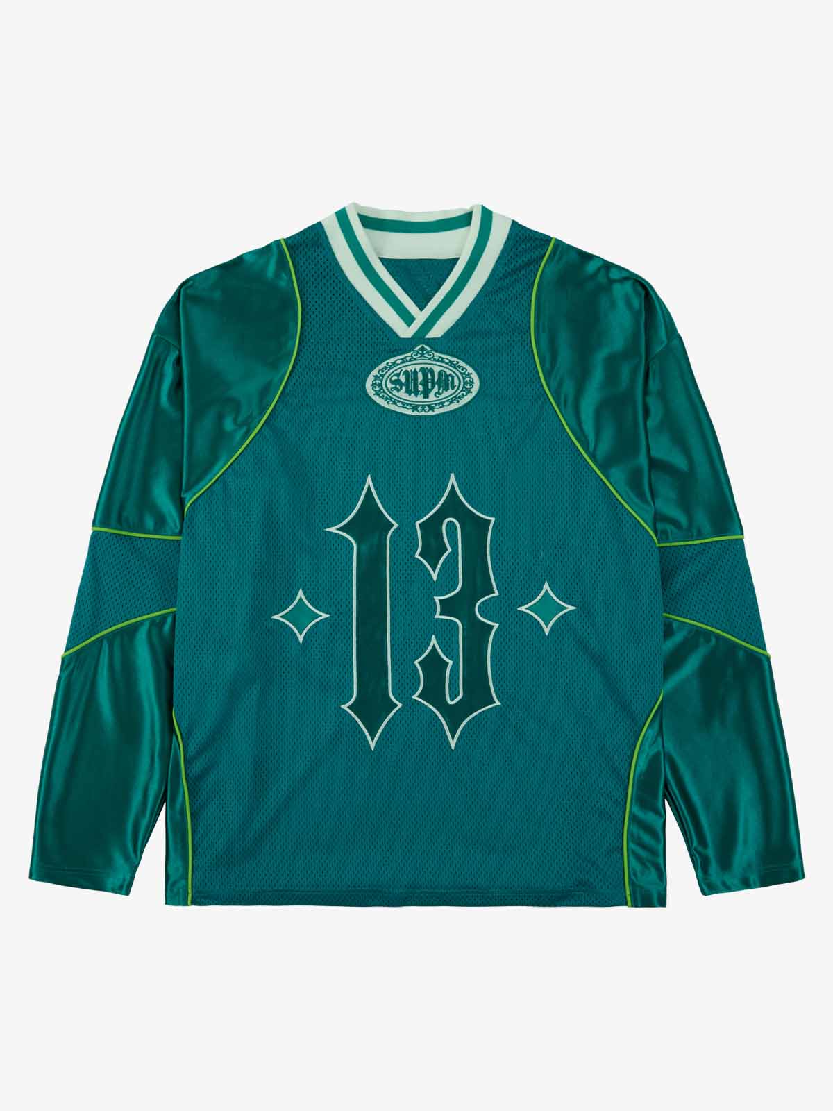 Supermade American Gothic Font Satin Mesh Jersey 