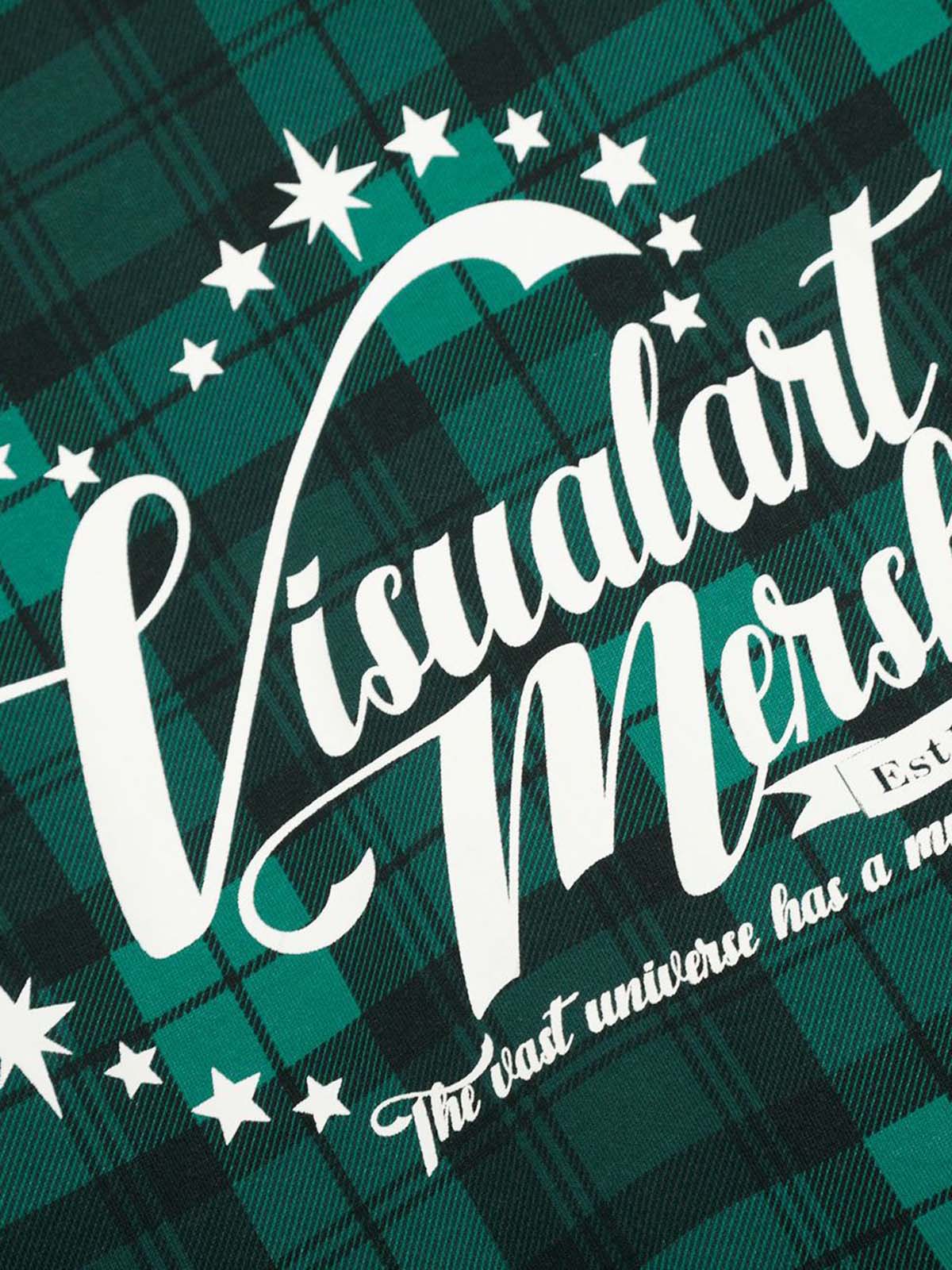 Plaid Hooded Jacket with Bold Lettering for Casual Style 