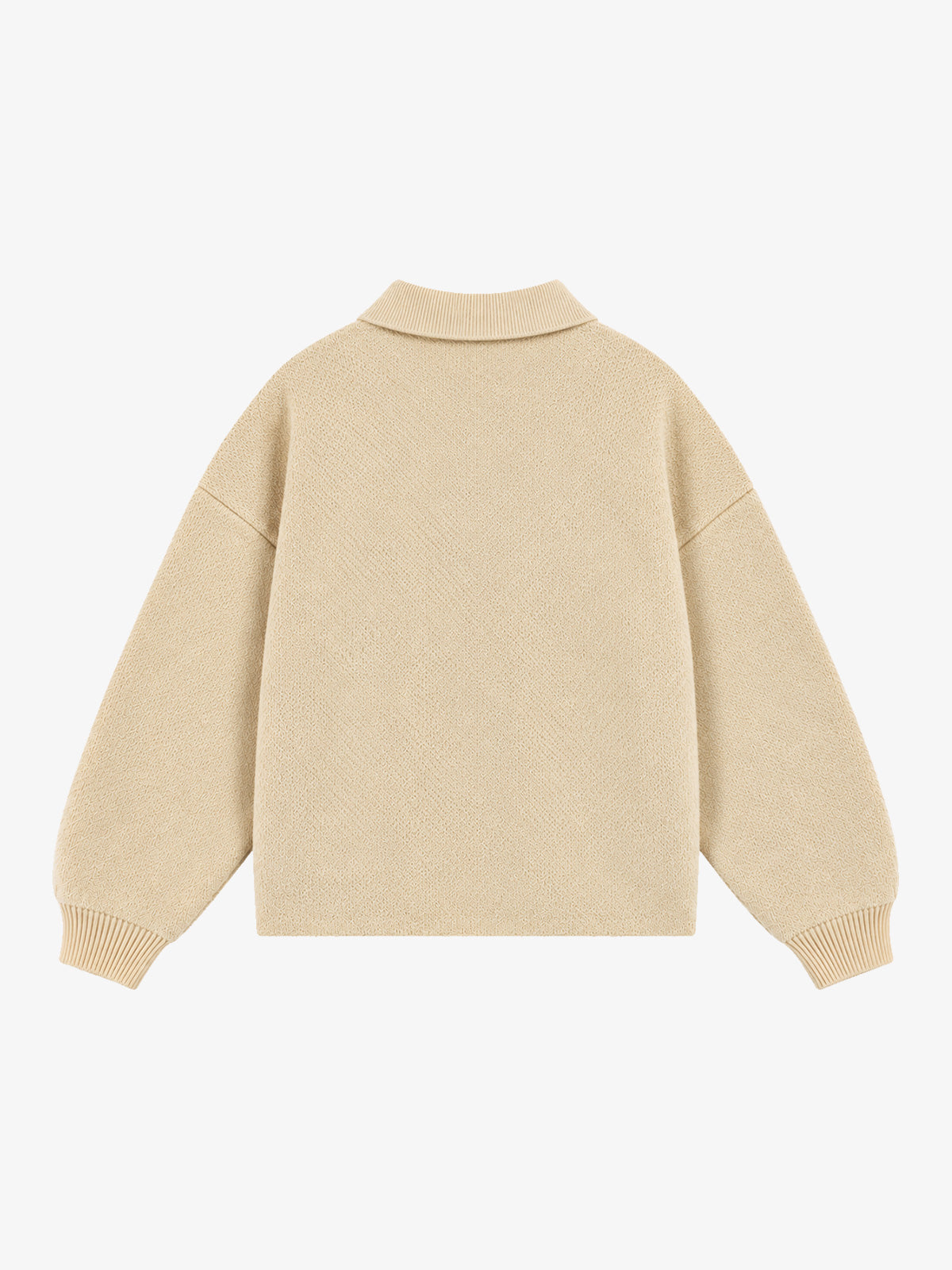 Art Story Graphic Jacquard Knit Polo Sweater
