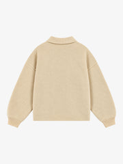 Art Story Graphic Jacquard Knit Polo Sweater