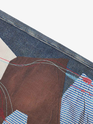 Denim-Jeans im Vintage-Stil mit 3D-Applikation