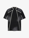 Black Raglan Sleeve T-Shirt with Herringbone Tape Detail – Cotton Blend Streetwear Tee