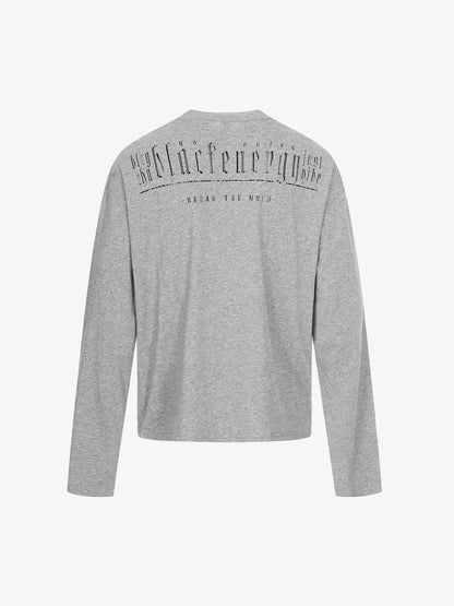 Layered Neck Button Detail Long Sleeve T-Shirt