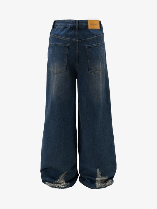 Thesupermade Street Heavy Washed Ripped Jeans 