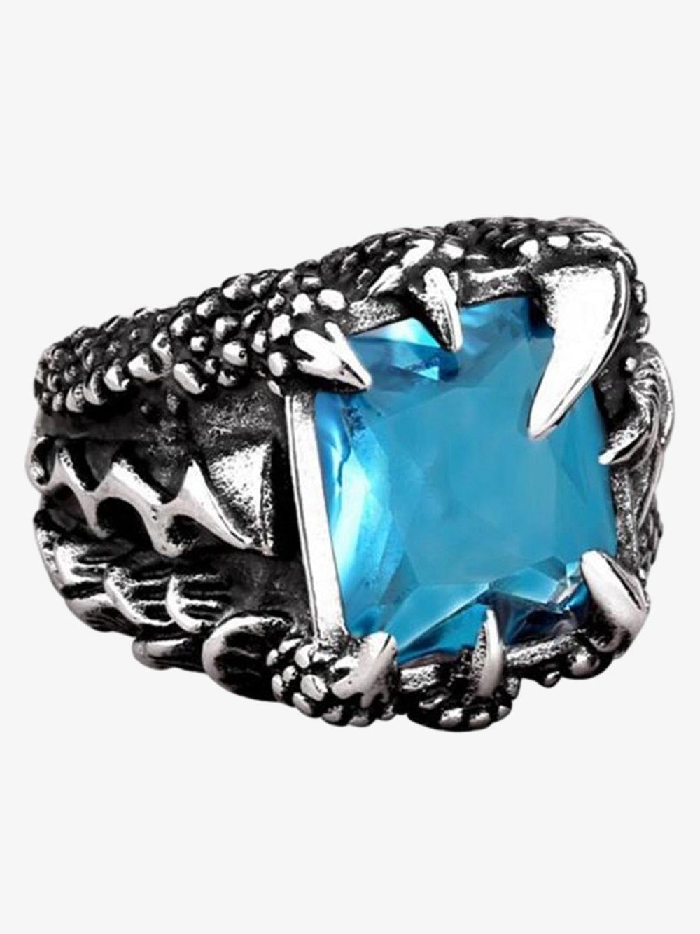 Gothic Claw Stone Open Ring 