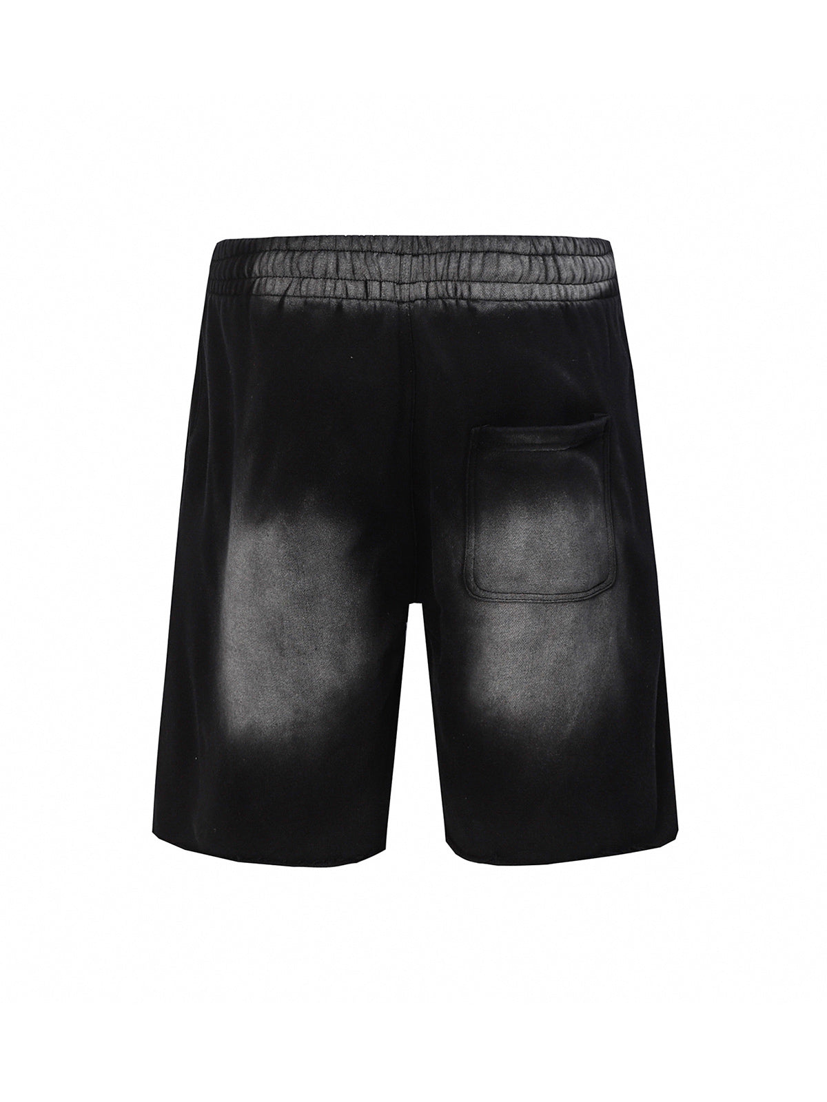 Gradient Letter Print Drawstring Shorts