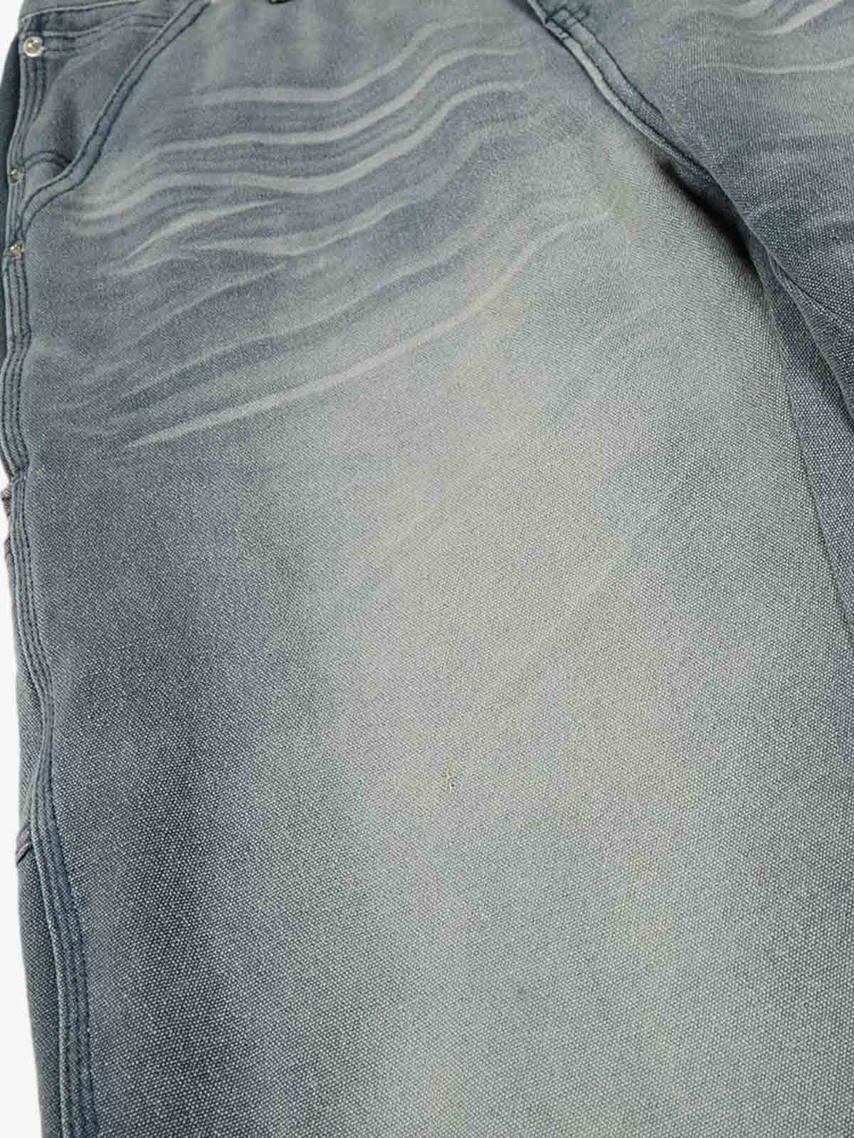 High-Waisted Wide-Leg Denim Pants with Asymmetric Wrap Design 