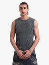 Exposed Seams Washed Knit Vest