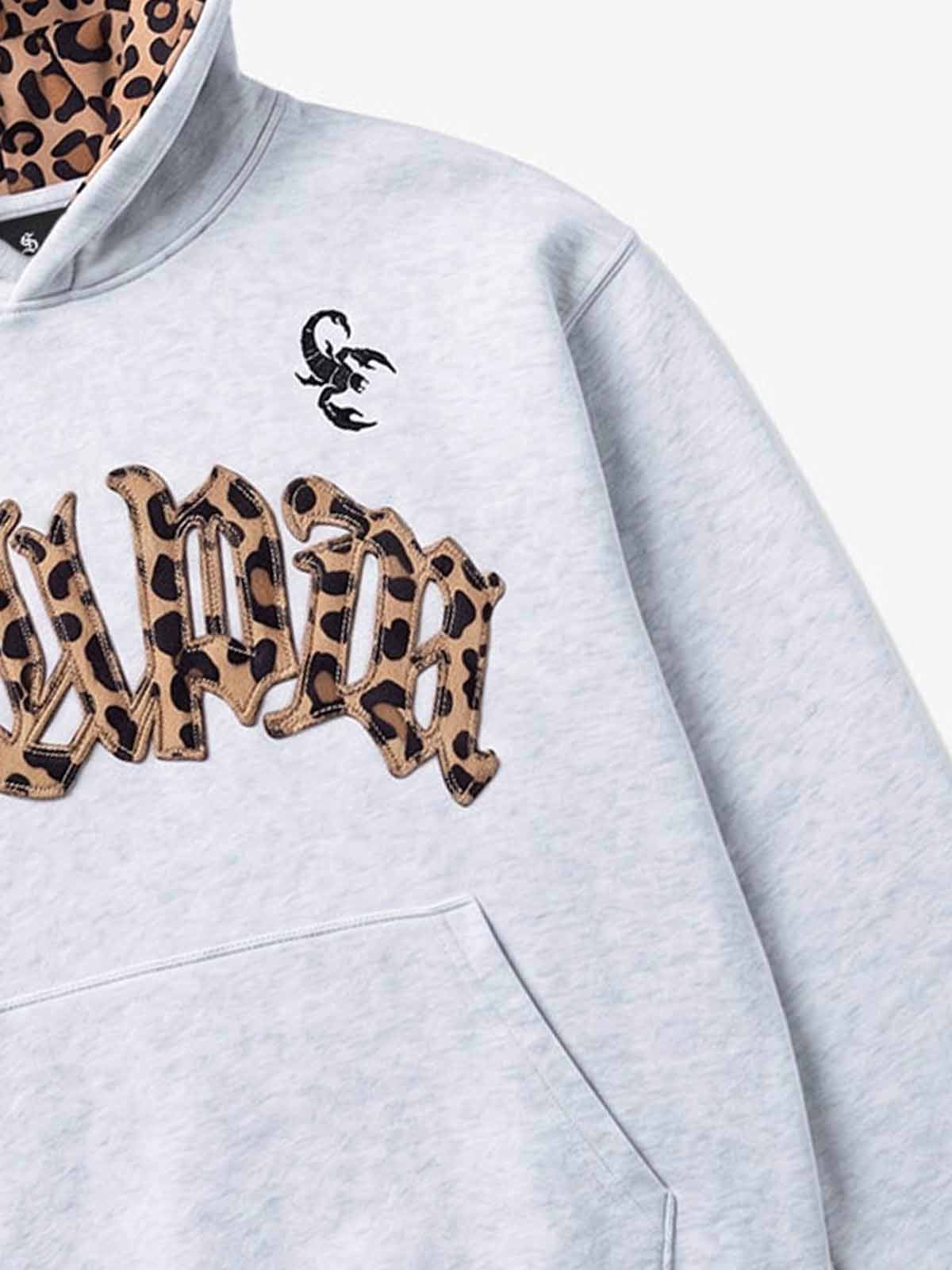 Leopard Patchwork Hoodie & Trousers Set