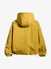 Street-style Letter Print Hooded Windbreaker Jacket