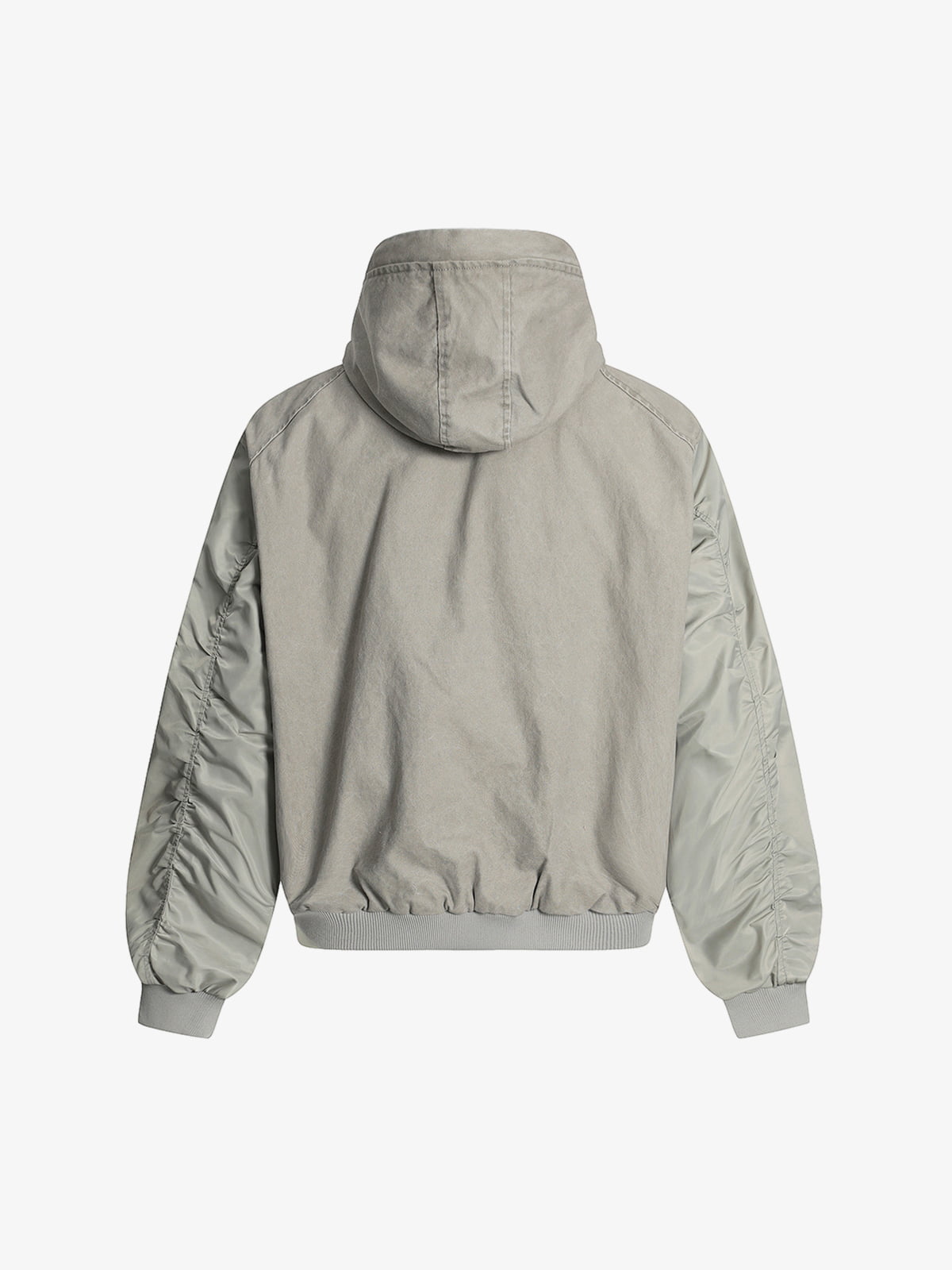 Stylish Hooded Bomber Jacket with Zippered Arm Pocket - Perfect for Casual and Outdoor Wear 