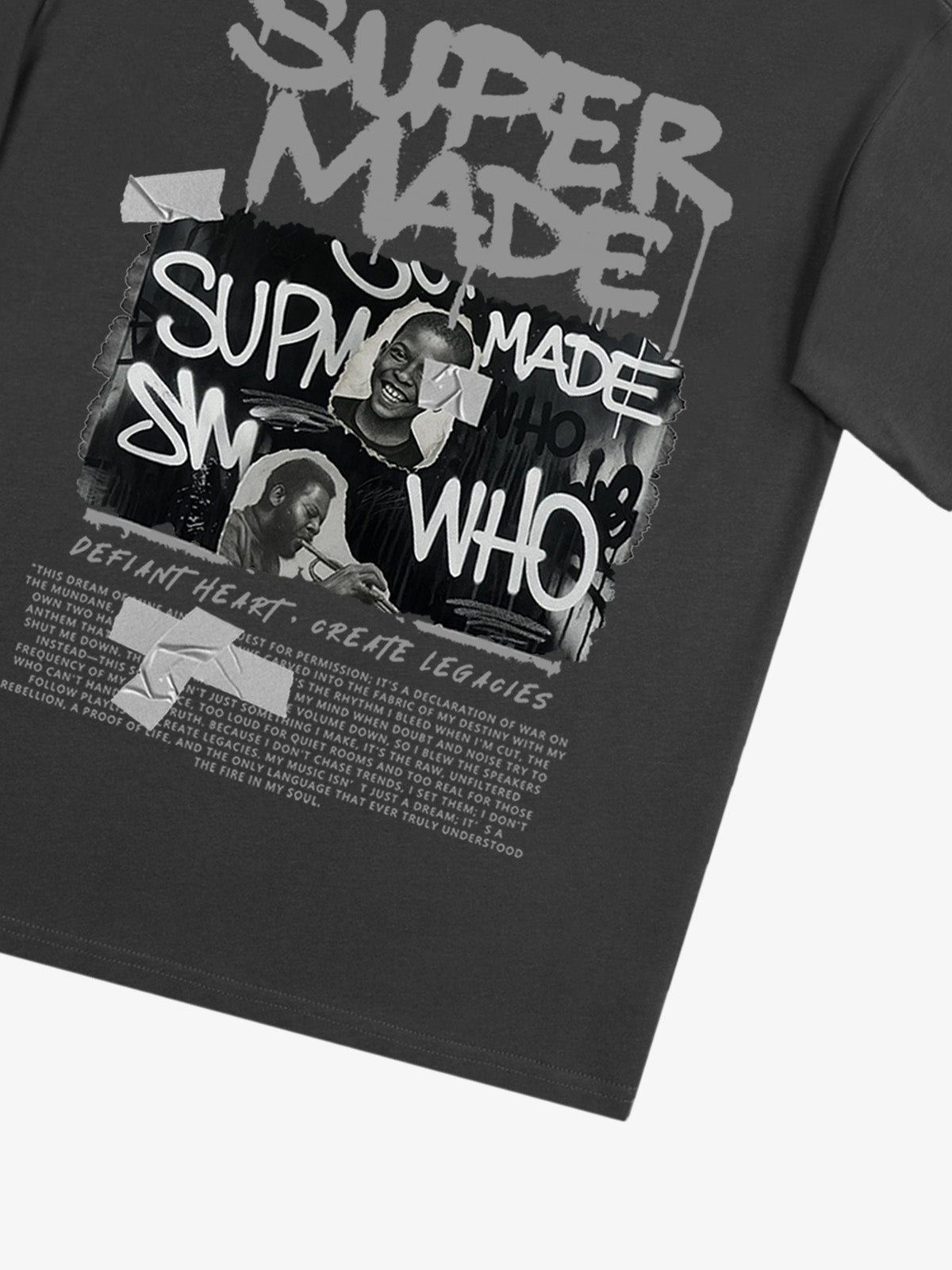 Street Graffiti Style Retro Character Collage T-Shirt 