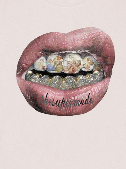 Unique Lip Art Graphic Sweatshirt for Fashion Lovers 