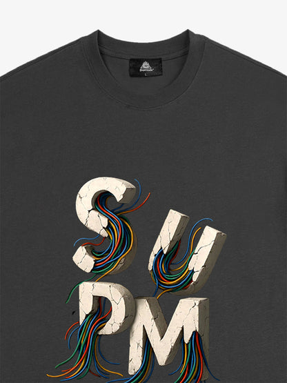supm cable graphic T-shirt 
