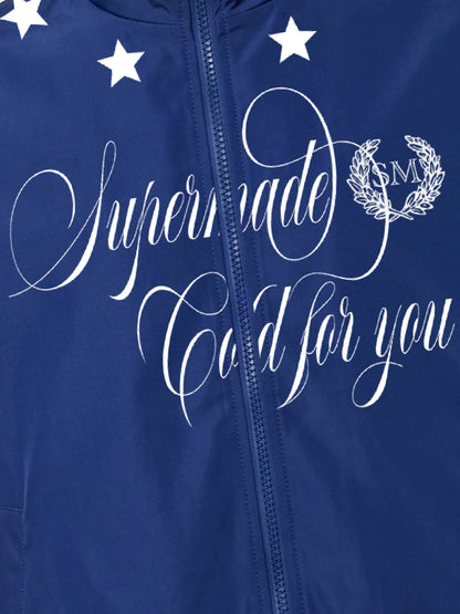 Star Print Short Sleeve Jacket