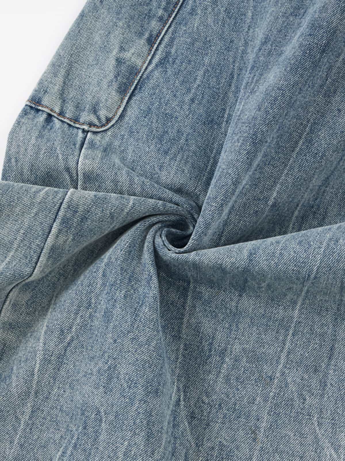 Vintage Cargo Pocket Washed Barrel Jeans 