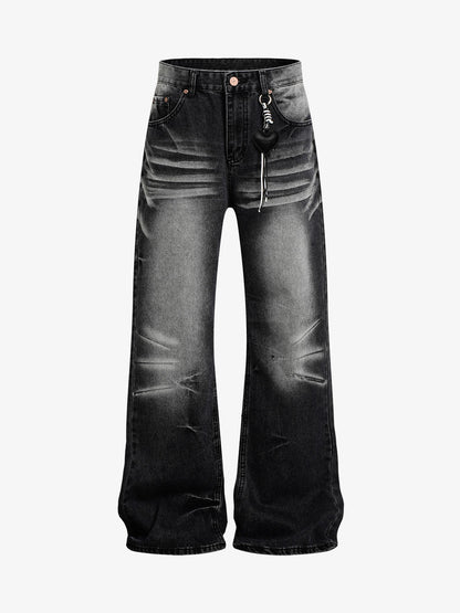 Distressed Washed Jeans