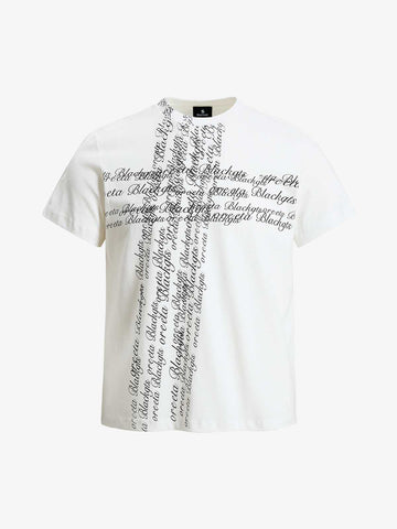 Cross Script Typography T-Shirt