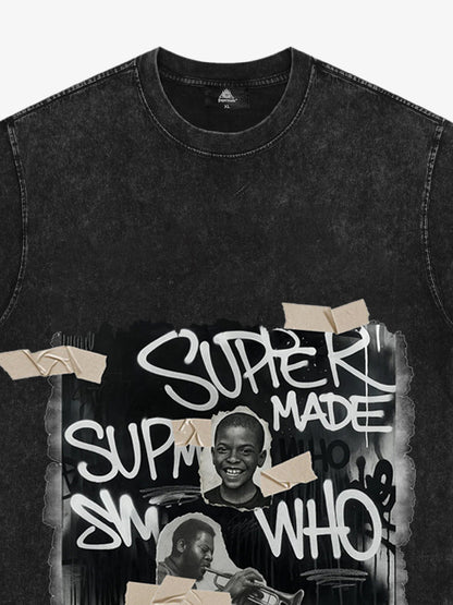Supermade Street Retro Character Collage T-shirt 