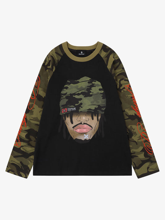 Camo Portrait Long Sleeve Tee