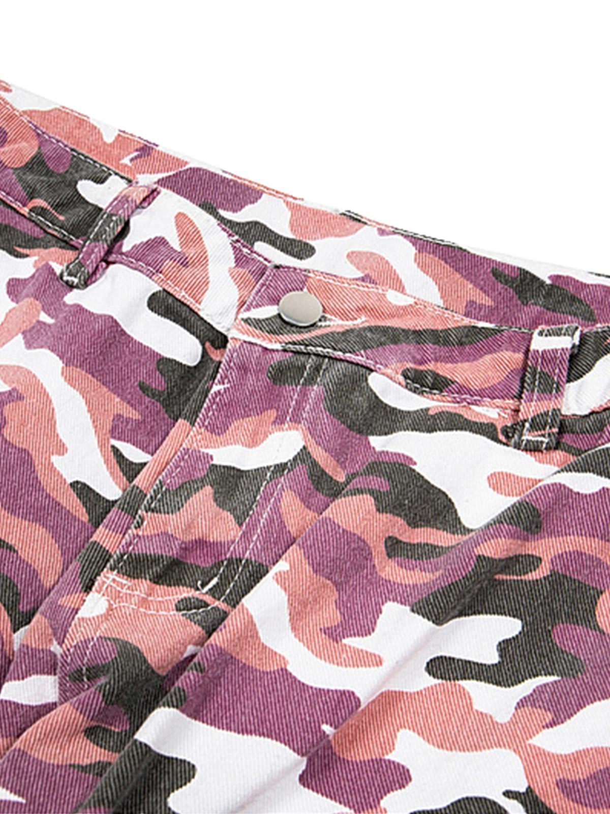 Cleanfit Pink Camouflage Multi Pocket Cargo Pants