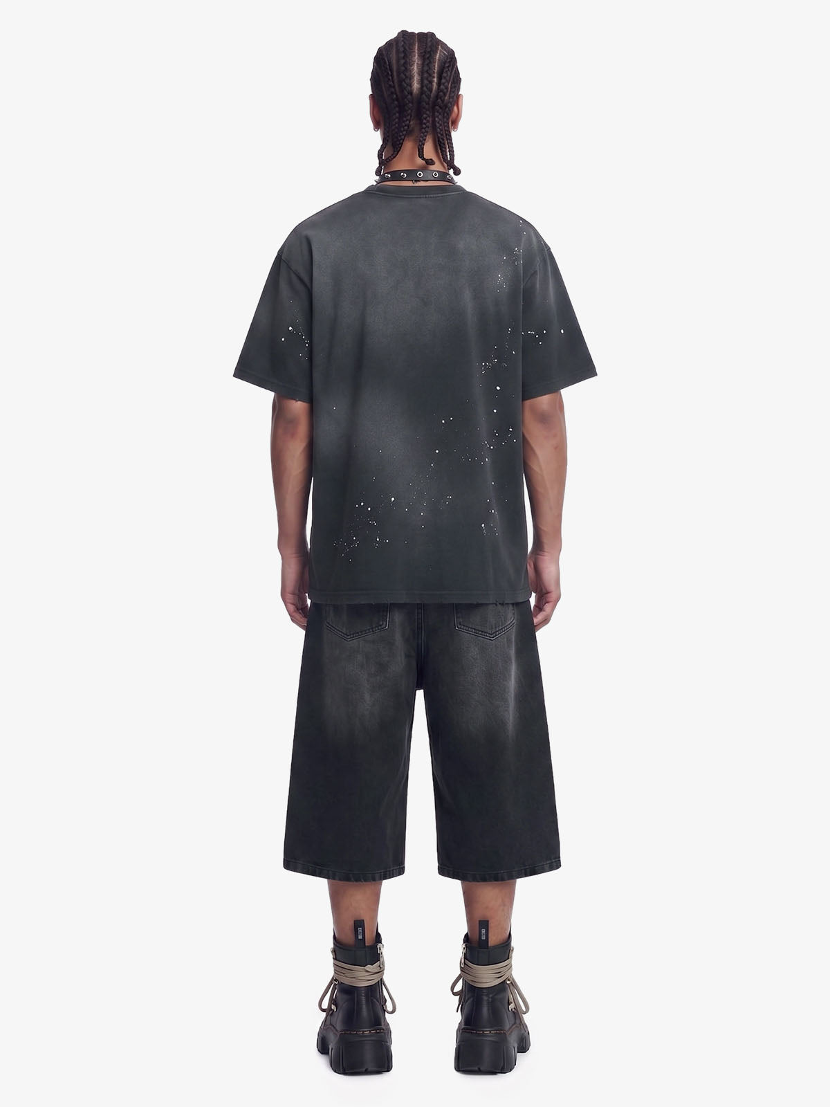 Cross Flag Graphic Washed T-Shirt 