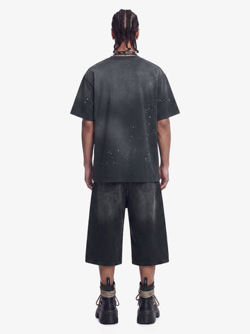 Cross Flag Graphic Washed T-Shirt 