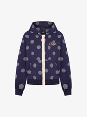 Big Zipper Dot Boxy Zip-Up Hoodie