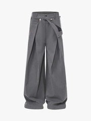 Double Waist Pinstripe Balloon Pants 