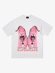 Vintage Pink Leopard Graphic T-Shirt 