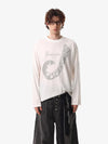 Abstract Leopard Tail Graphic Long Sleeve T-Shirt