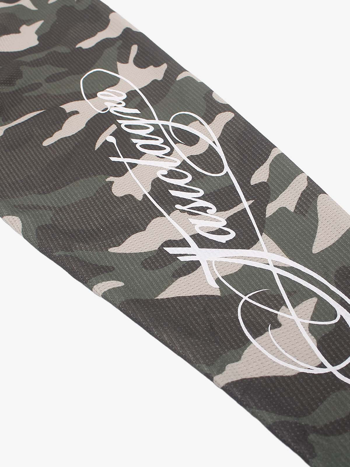 Camo Patchwork Graphic Waffle Long Sleeve Tee