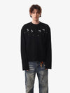 Layered Neck Button Detail Long Sleeve T-Shirt