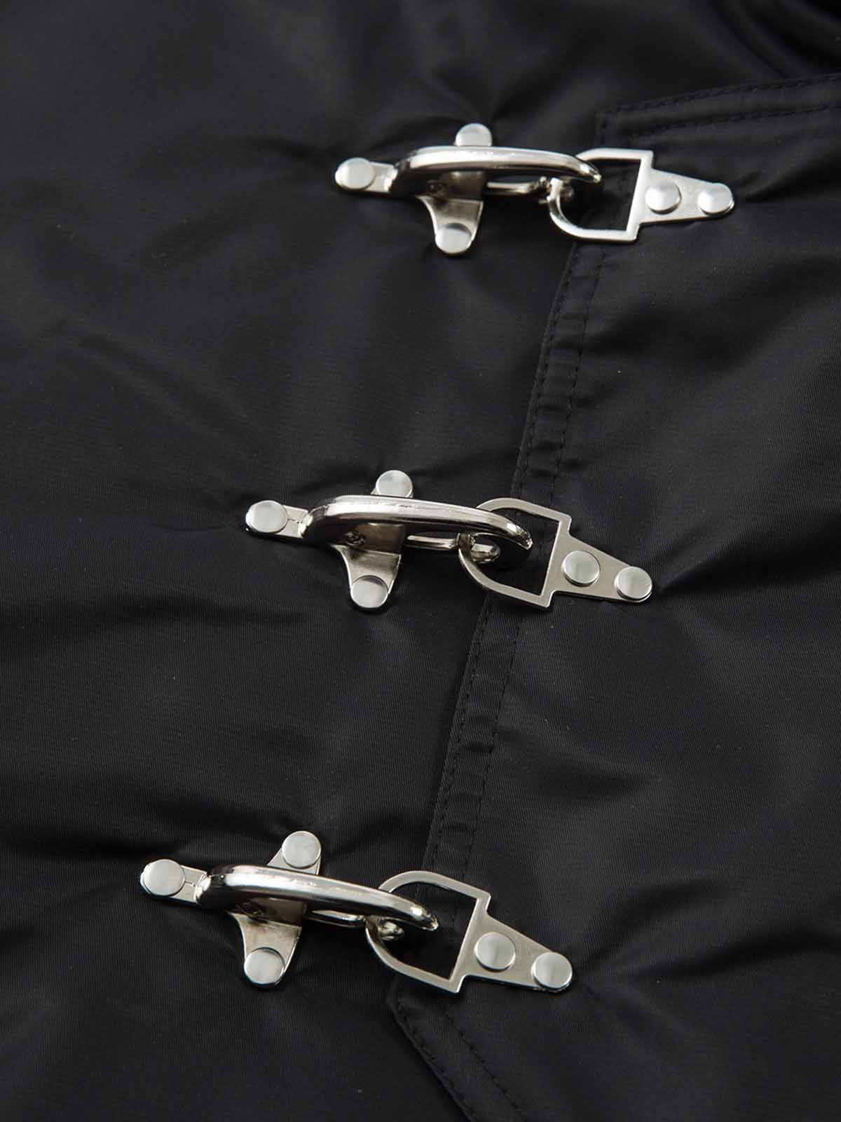 Detachable Faux Fur Collar Ruched Sleeve Bomber Jacket 