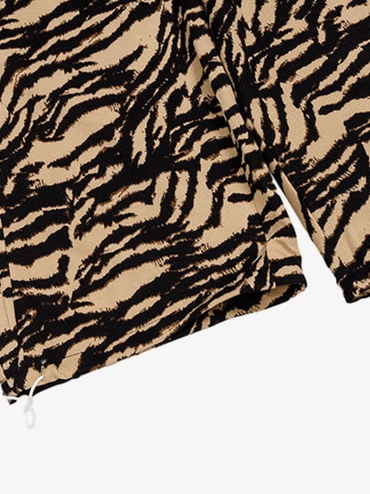 Retro Zebra Print Asymmetric Draped Patchwork Barrel Pants 