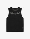 Floral and Letter Embroidered Vest