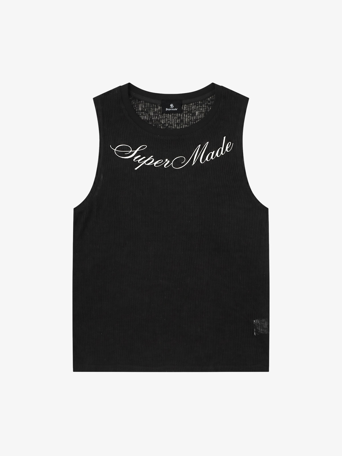 Gilet ricamato con motivi floreali e lettere
