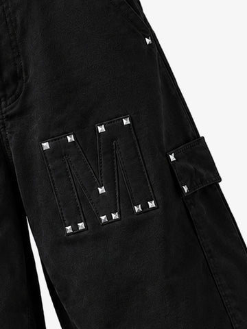 Studded Appliqué Cargo Shorts