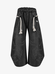Washed Spray-Edge Zip Hoodie & Curved-Leg Sweatpants Set