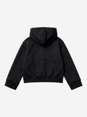Scorpion Embroidered Striped-Lining Button-Up Hoodie