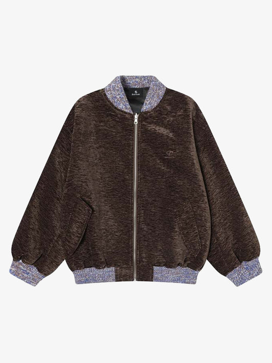 Stylish Bomber Jacket with Contrast Collar and Cuffs for Everyday Wear 