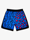 Moisture-Wicking Split Leopard Mixed Sport Shorts 