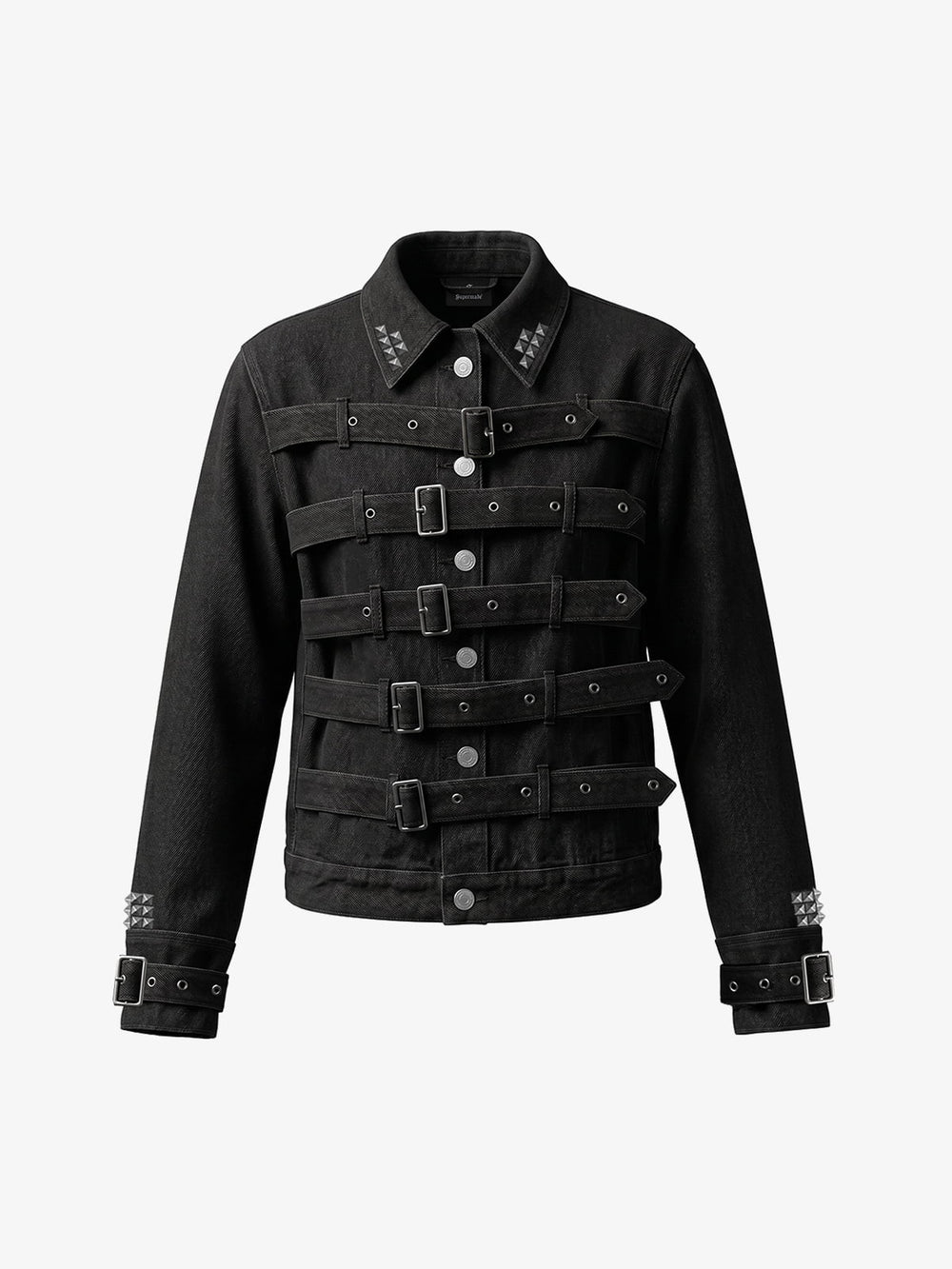 Rivet Strap Denim Jacket