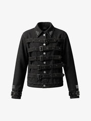 Rivet Strap Denim Jacket