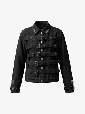 Rivet Strap Denim Jacket