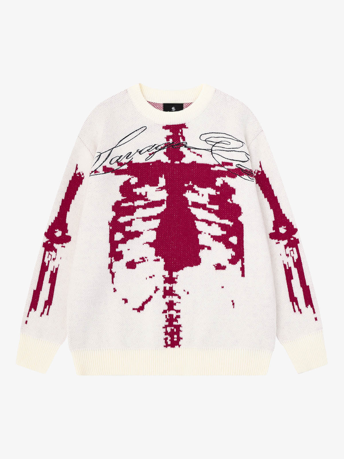 Dark Skull Jacquard Knit Sweater