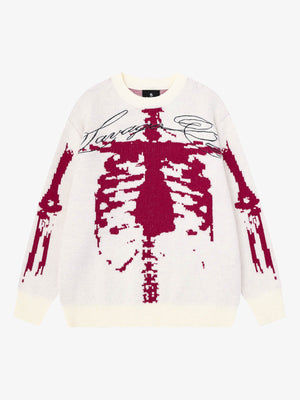 Dark Skull Jacquard Knit Sweater