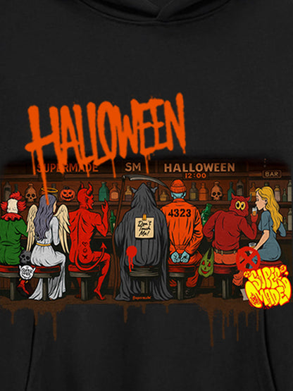 Thesupermade Halloween Pub Carnival Party Hooded Sweatshirt 